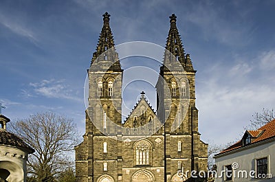 Vysehrad Church - Prague Stock Photo