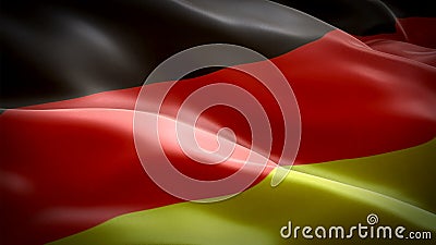 Vídeo da bandeira de Alemanha que acena no vento Fundo realístico da bandeira de Deutchland Alemanha que dá laços sem emenda no c Vídeo da bandeira de Alemanha que acena no vento Fundo realístico da bandeira de Deutchland Alemanha que dá laços sem emenda no c