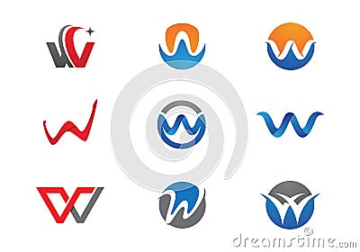 W Letter Logo Vector Illustration