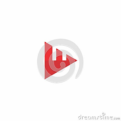 W Play Logo. Letter W Video logo Vector Illustration