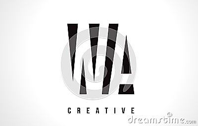 WA W A White Letter Logo Design with Black Square. Vector Illustration