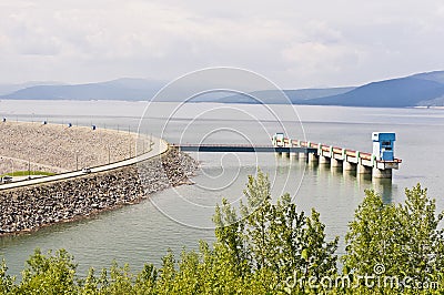 WAC Bennett Dam Stock Photo