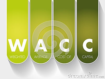 WACC - Weighted Average Cost of Capital acronym, business concept background Stock Photo