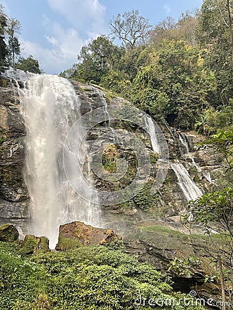 Wachirathan Waterfall Stock Photo