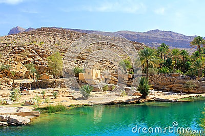 Wadi Bani Khalid, Oman Stock Photo