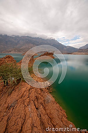 Wadi Dayqah dam Stock Photo