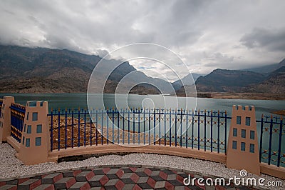 Wadi Dayqah dam Stock Photo