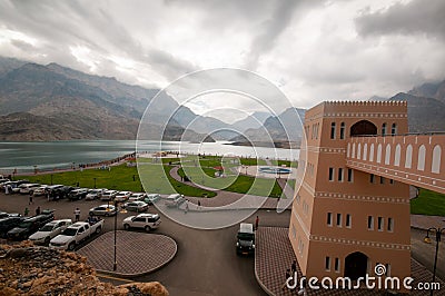 Wadi Dayqah dam Editorial Stock Photo