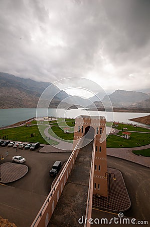 Wadi Dayqah dam Editorial Stock Photo