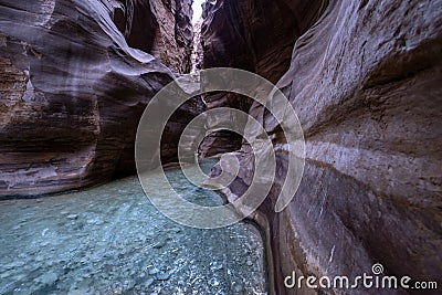 Wadi Mujib, a beautiful canyon in Jordan territory Stock Photo
