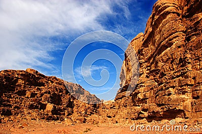 Wadi Rum Desert, Jordan Stock Photo