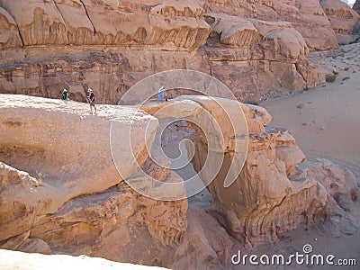 Wadi Rum rock formations Stock Photo