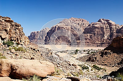 Wadi Rum village Stock Photo