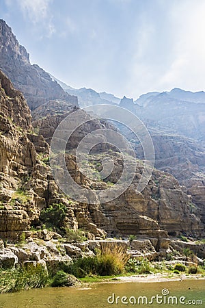 Wadi Shab & x28;Oman& x29; Stock Photo