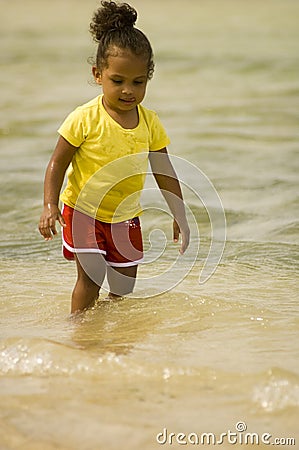 Wading in the water 2 Stock Photo