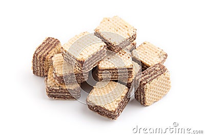 Wafer chocolate isolated on white background Stock Photo