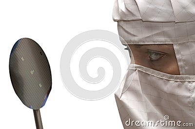 Wafer inspection Stock Photo