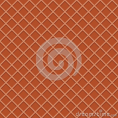 Wafer seamless pattern background. Ice cream cone surface. Stock Photo