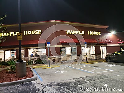 Waffle House in Lakeland Florida Editorial Stock Photo