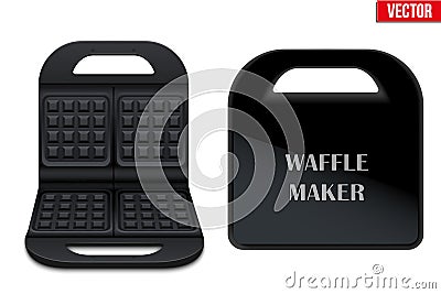 Waffle maker machine Vector Illustration