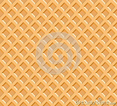 Waffle texture background vector illustration Vector Illustration