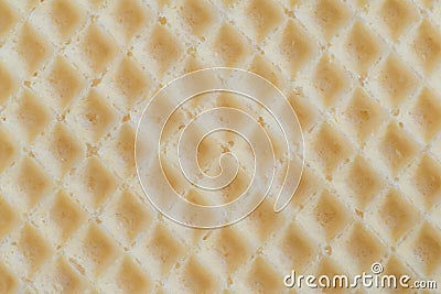 Waffles background cell texture closeup. View of tasty waffles Stock Photo