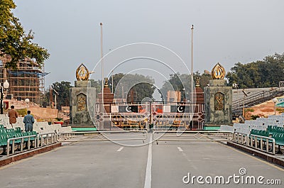 Wagah Border, Pakistan India Border, Lahore Pakistan on 28 February 2016 Editorial Stock Photo