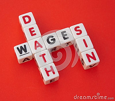 Wages of sin is death Stock Photo