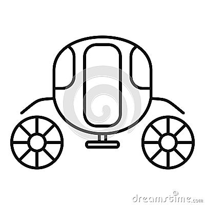 Wagon brougham icon, outline style Vector Illustration