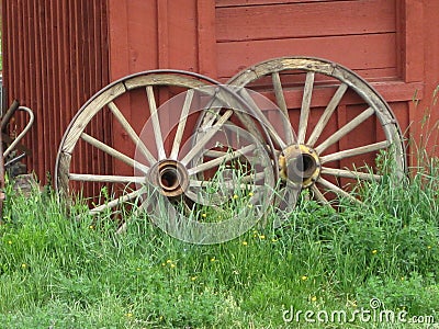 Wagon Wheels Stock Photo