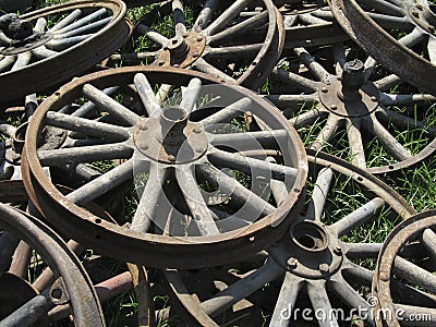 Wagon Wheels Stock Photo