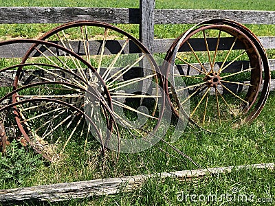 Wagon wheels Stock Photo