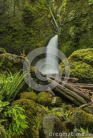 Wahclella Falls Stock Photo