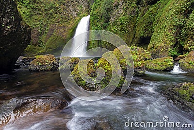 Wahclella Falls Stock Photo