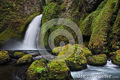 Wahclella Falls Stock Photo