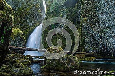 Wahclella Falls Stock Photo