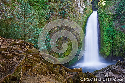 Wahclella Falls Stock Photo