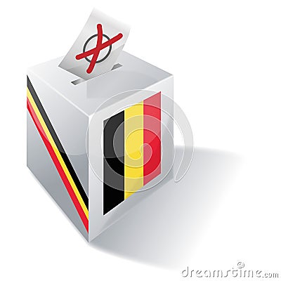 Ballot box of Belgium Vector Illustration