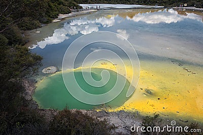 Wai-O-Tapu geothermal area, Rotorua, New Zealand Stock Photo