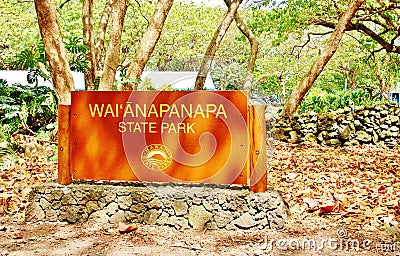 Waianapanapa state park maui hawaii Editorial Stock Photo