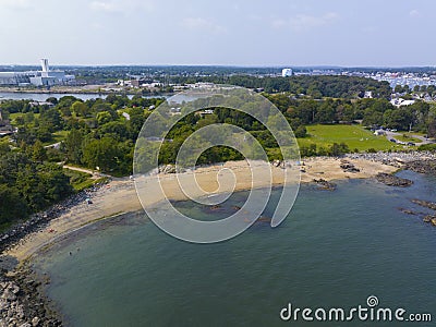 Winter Island aerial view, Salem, MA, USA Stock Photo