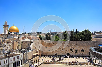 Wailing Wall, Jerusalem Israel Editorial Stock Photo