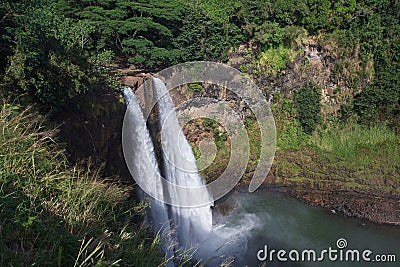 Wailua Falls in Kauai, Hawaii Stock Photo