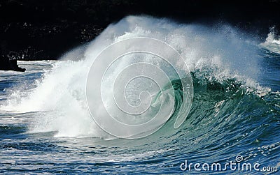 Waimea Bay Big Wave Stock Photo