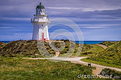 Waipapa Point Lighthouse New Zealand Stock Photo