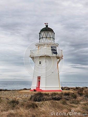 Waipapa point lighthouse in Southland region of New Zealand Stock Photo