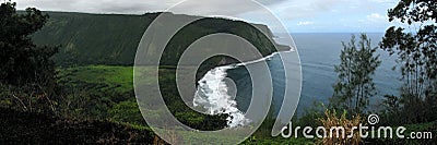 Waipio Panorama Stock Photo