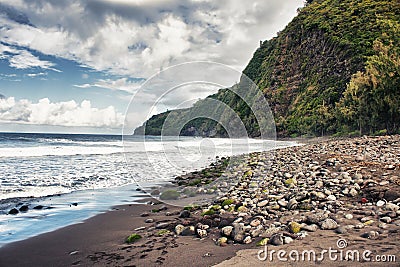 Waipio valley in Hawaii Stock Photo