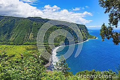 Waipio Valley Lookout Big Island Hawaii USA Stock Photo