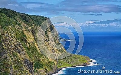 Waipio Valley view in Big island Stock Photo